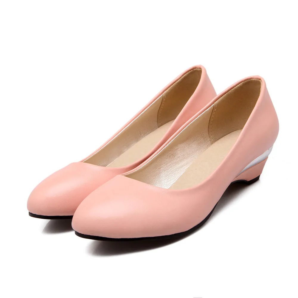Round Toe Wedge Heel Daily Pumps sold by Onlymaker product image thumbnail 3