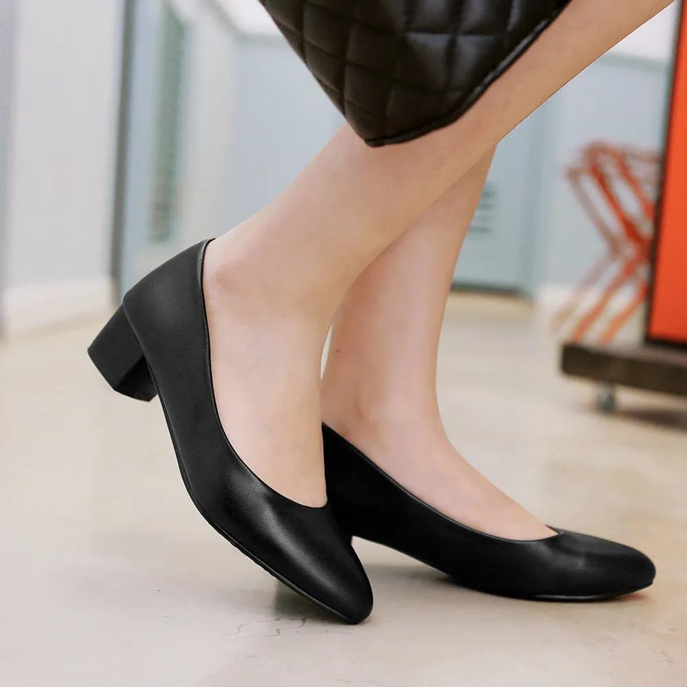Pointed Toe Chunky Heel Basic Pumps sold by Onlymaker product image thumbnail 2