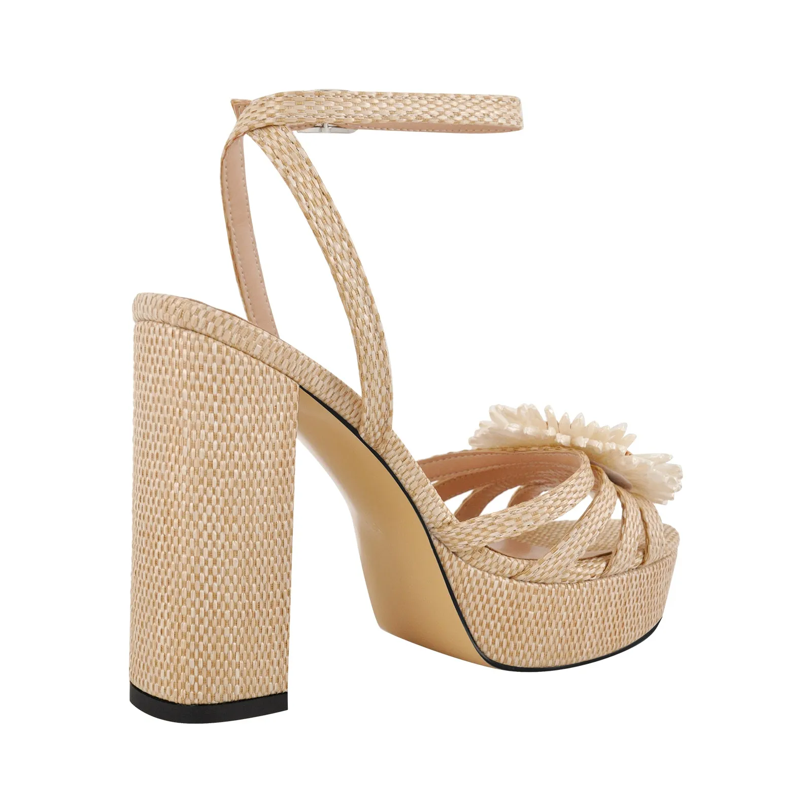 Sunflower Straw Platform Ankle Strap Sandals sold by Onlymaker product image thumbnail 4