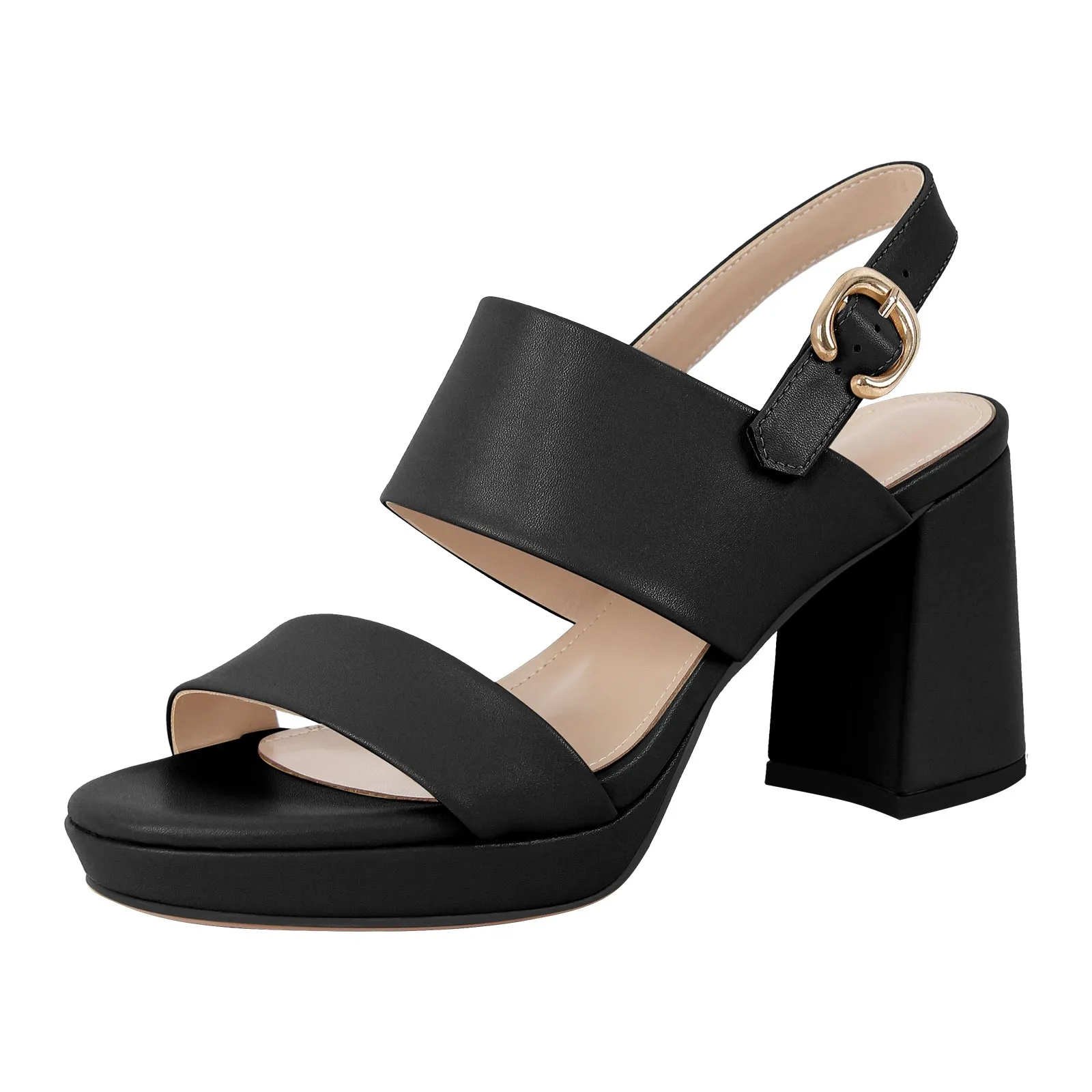 Platform Buckle Strap Chunky Heel Sandals sold by Onlymaker product image thumbnail 2