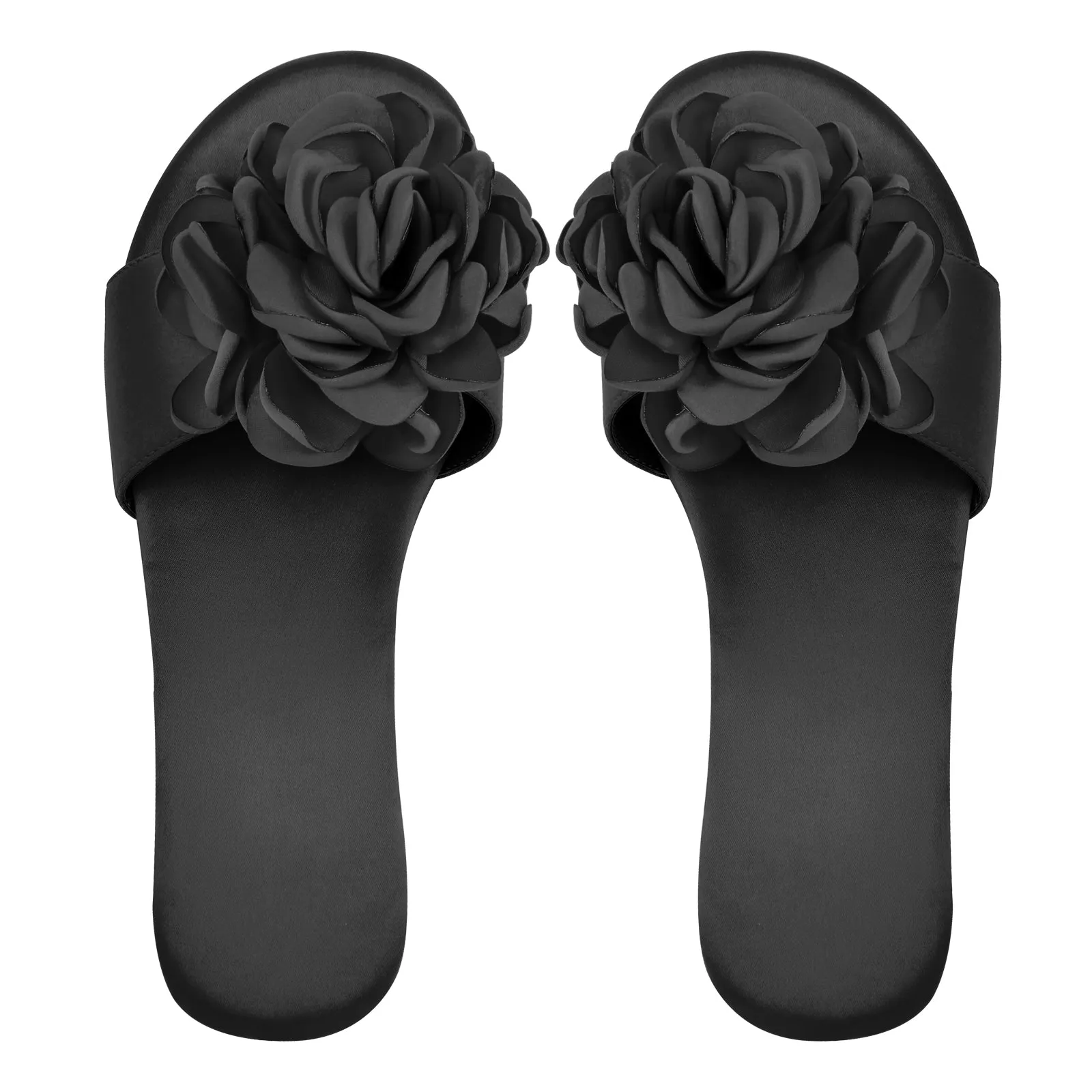 Round Toe Flower Satin Sandals Flats sold by Onlymaker product image thumbnail 4