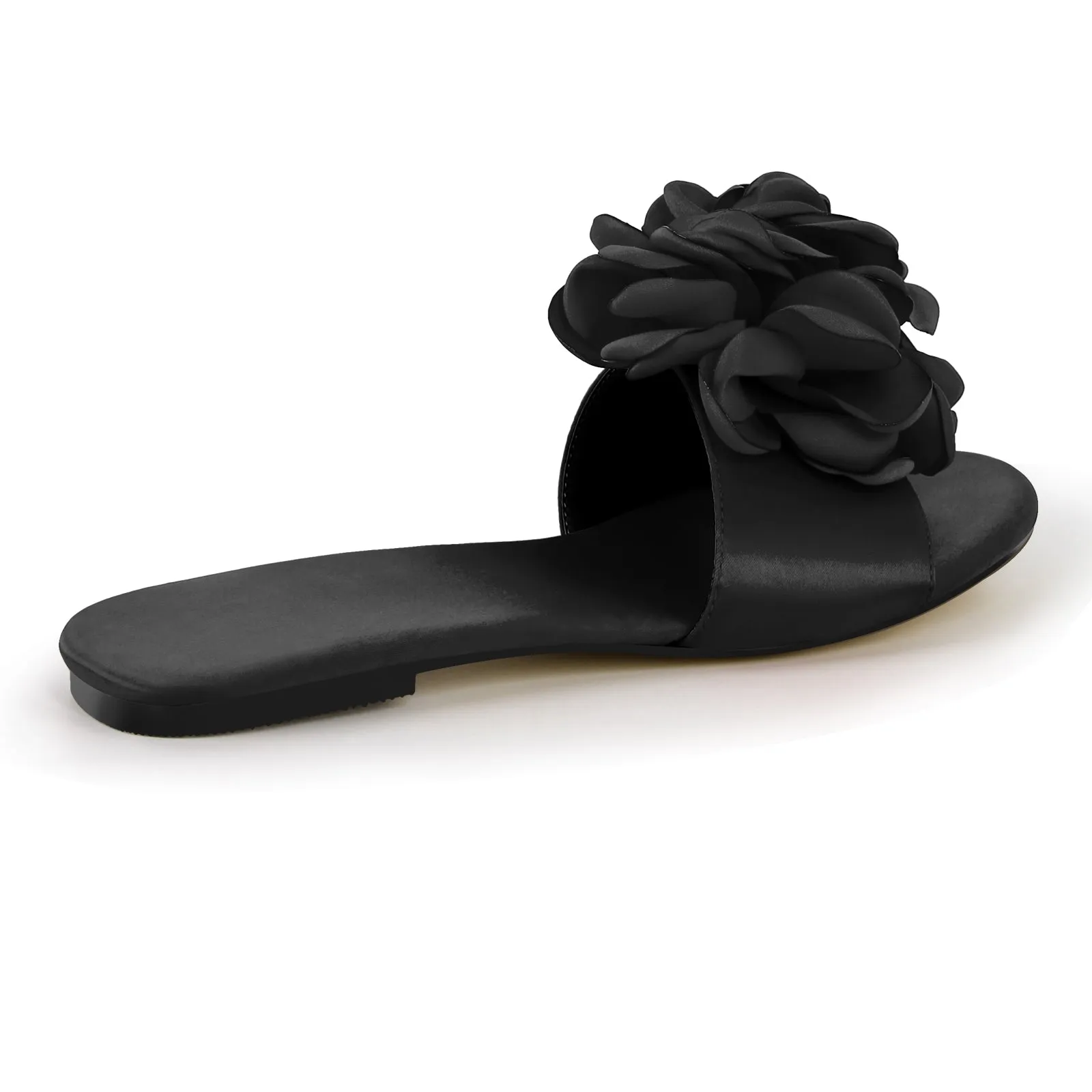 Round Toe Flower Satin Sandals Flats sold by Onlymaker product image thumbnail 3