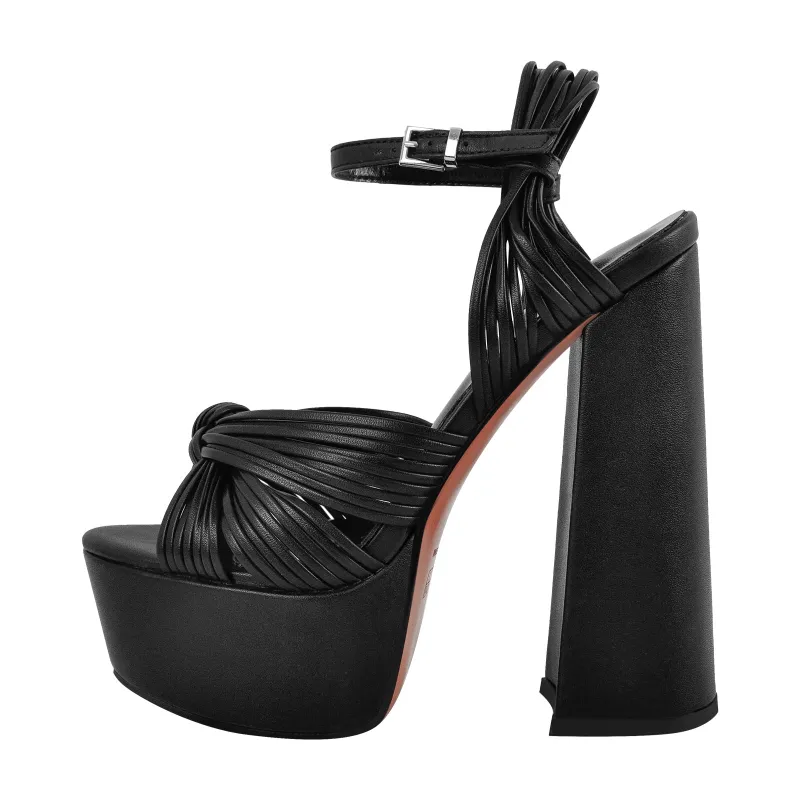 Platform Buckle Strap Chunky Heel Sandals sold by Onlymaker