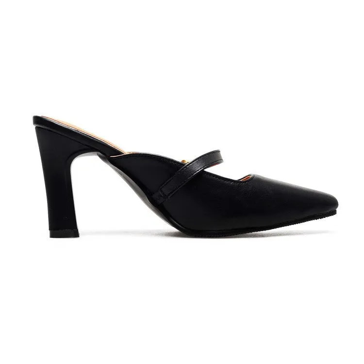 Square Toe Buckle Strap Mules Pumps sold by Onlymaker product image thumbnail 3