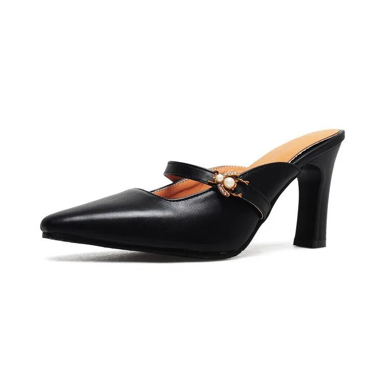 Square Toe Buckle Strap Mules Pumps sold by Onlymaker product image thumbnail 2