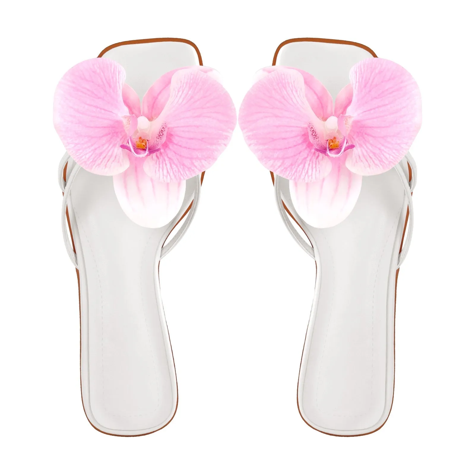 Flower Square Toe Sandals Flats sold by Onlymaker product image thumbnail 5