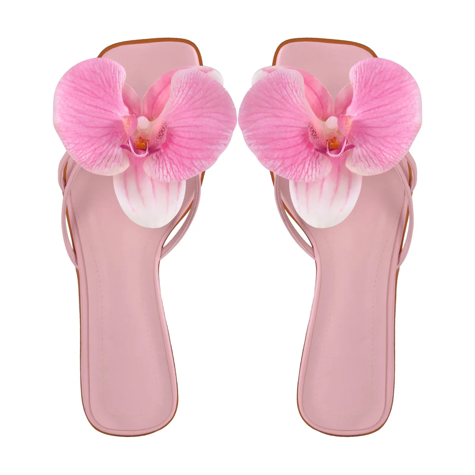 Flower Square Toe Sandals Flats sold by Onlymaker