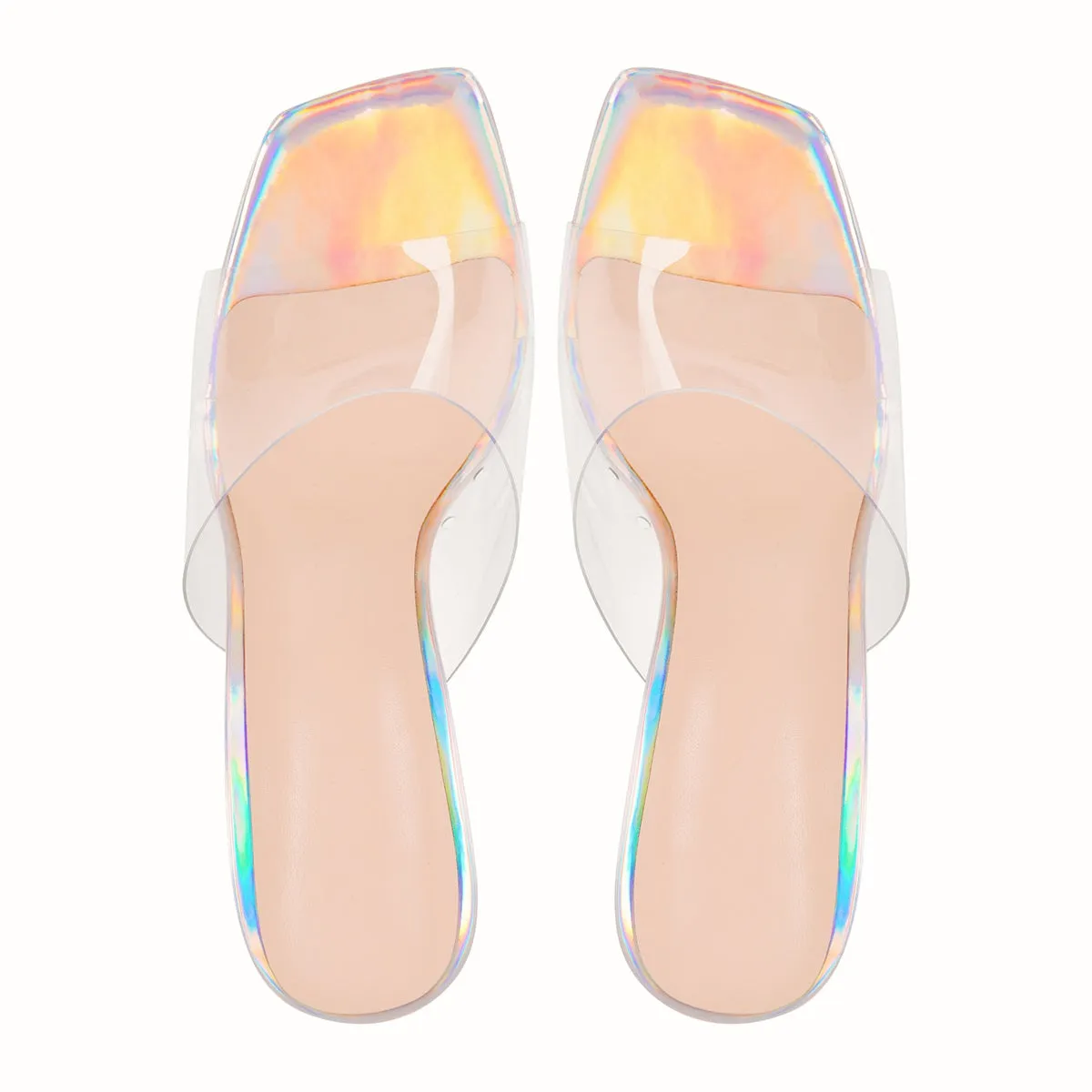 Holographic Transparent Chunky High Heel Sandals sold by Onlymaker product image thumbnail 2