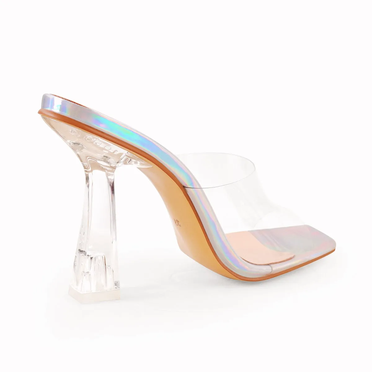 Holographic Transparent Chunky High Heel Sandals sold by Onlymaker product image thumbnail 3