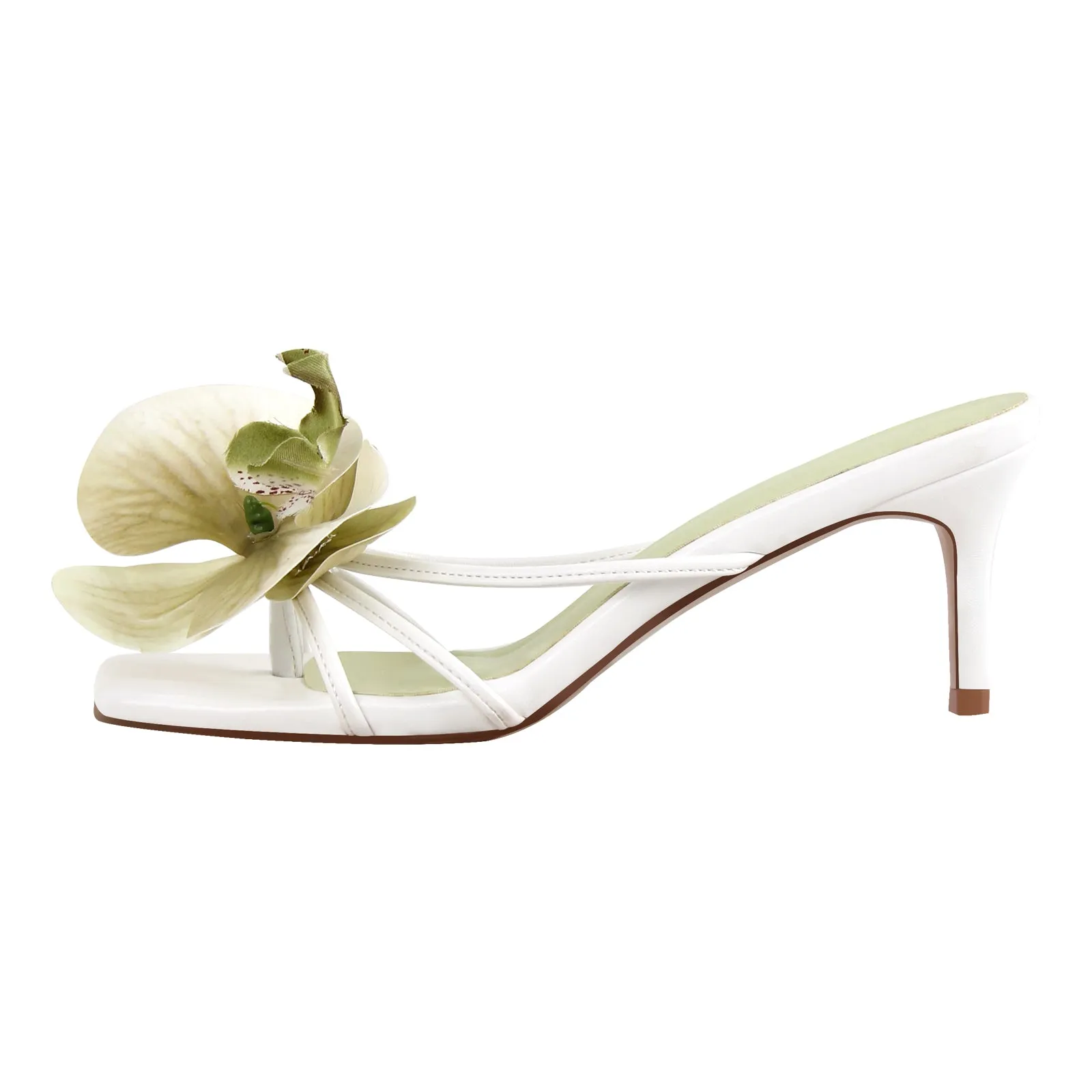 Flower Square Toe Thong Sandals Mules sold by Onlymaker product image thumbnail 5