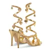 Gold Pendant Metal Chain Wrap Strap Sandals sold by Onlymaker