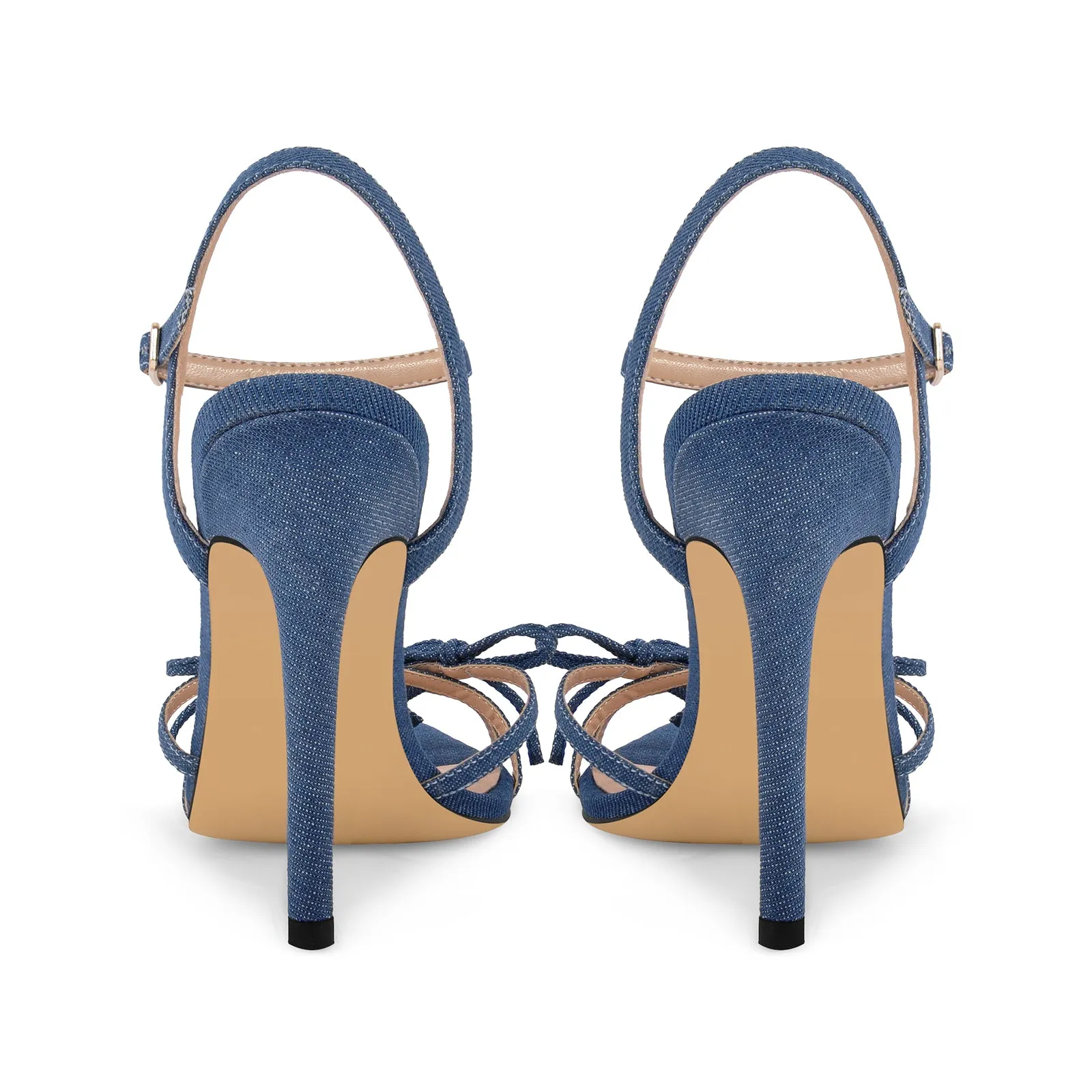 Denim Pointed Toe Bow Buckle Strap Sandals sold by Onlymaker product image thumbnail 3
