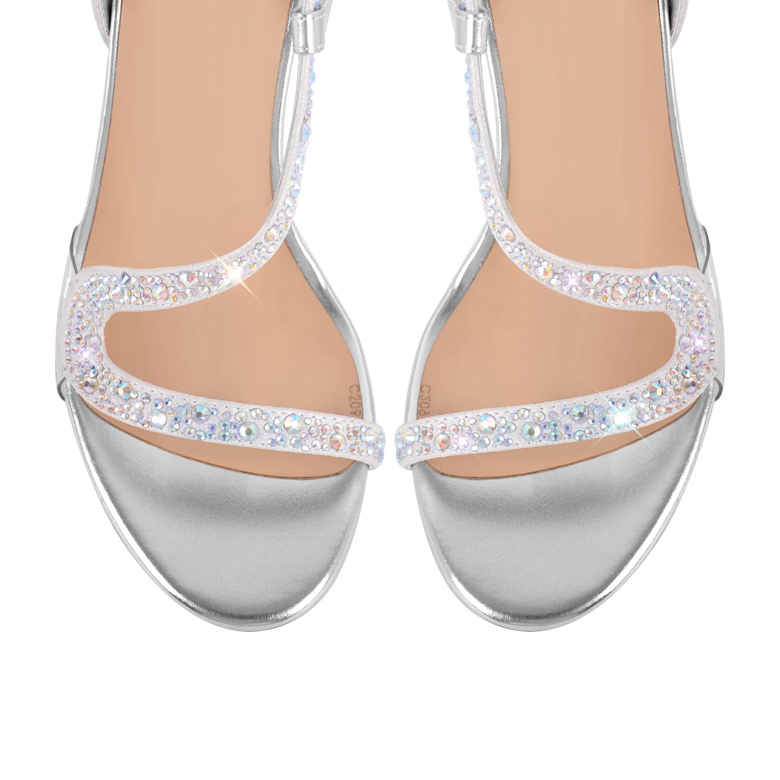 Round Toe Rhinestone S Strap Slingback Sandals sold by Onlymaker product image thumbnail 4