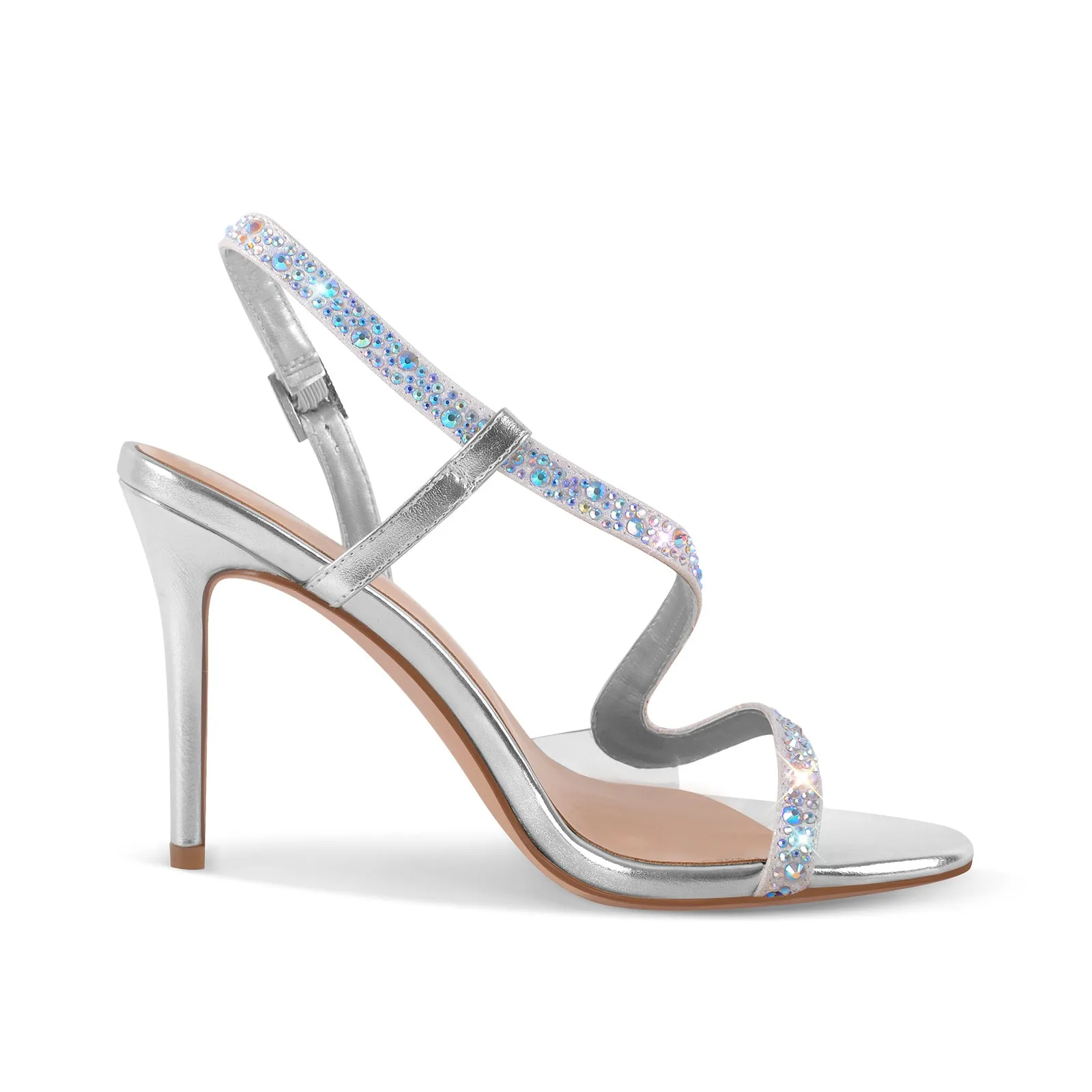 Round Toe Rhinestone S Strap Slingback Sandals sold by Onlymaker product image thumbnail 3