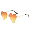 Heart Tear Shape Rimless Sunglasses sold by Onlymaker