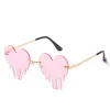 Heart Tear Shape Rimless Sunglasses sold by Onlymaker