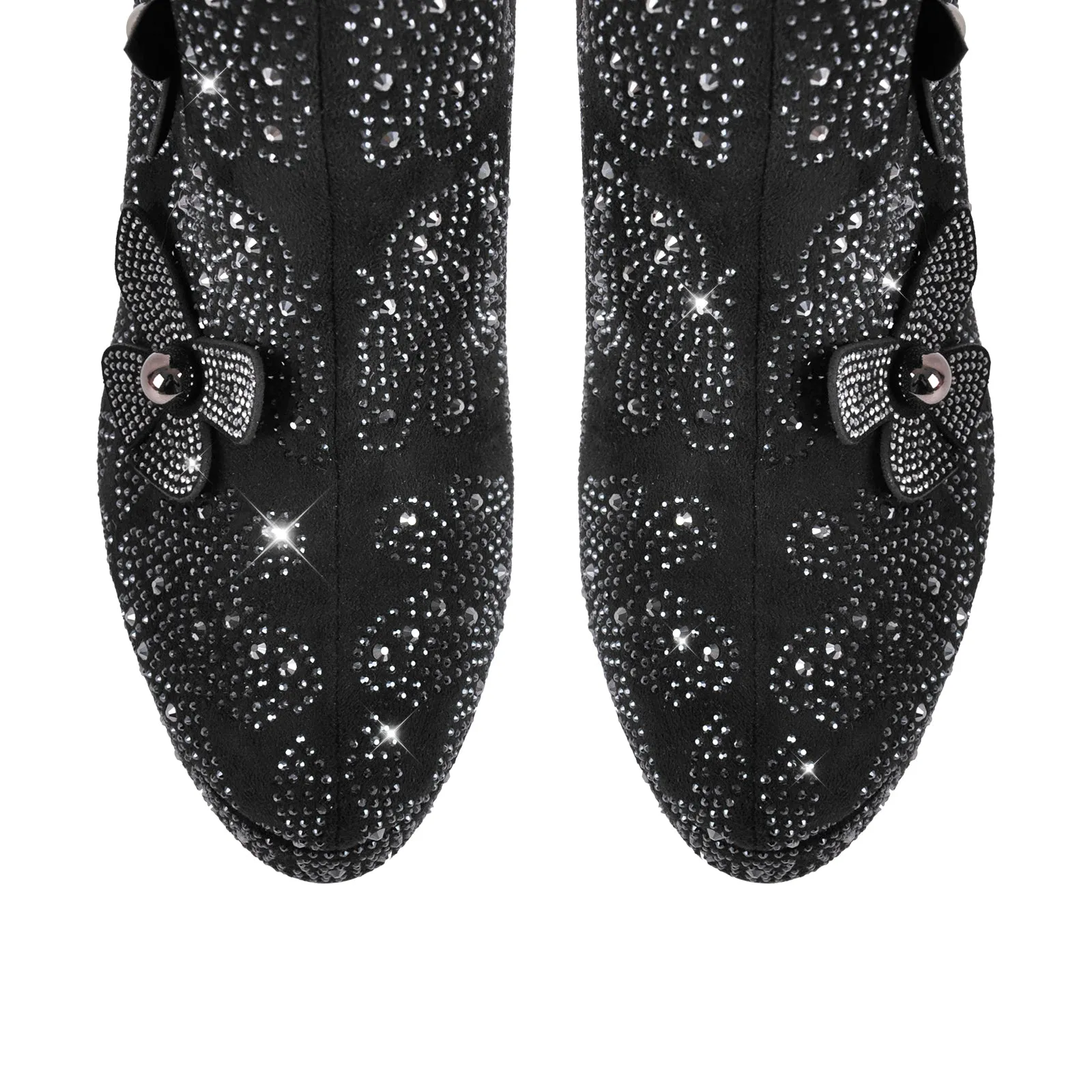 Platform Rhinestone Flower Knee High Boots sold by Onlymaker product image thumbnail 4