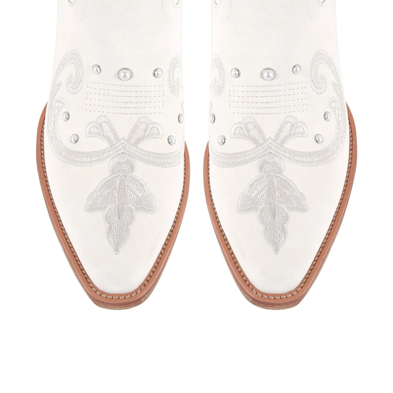 Embroidery Pearl Knee High Western Boots sold by Onlymaker product image thumbnail 4