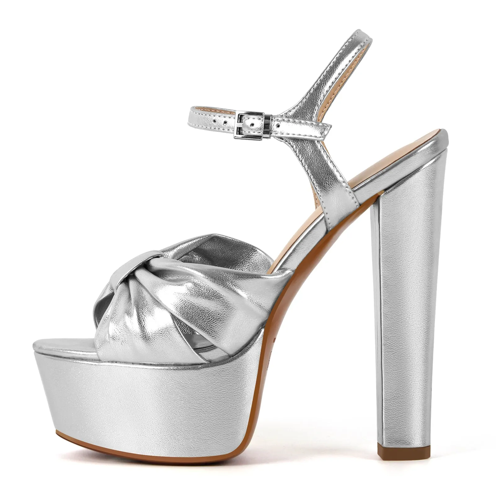 Platform Bowknot Buckle Strap Chunky Heel Sandals sold by Onlymaker product image thumbnail 5