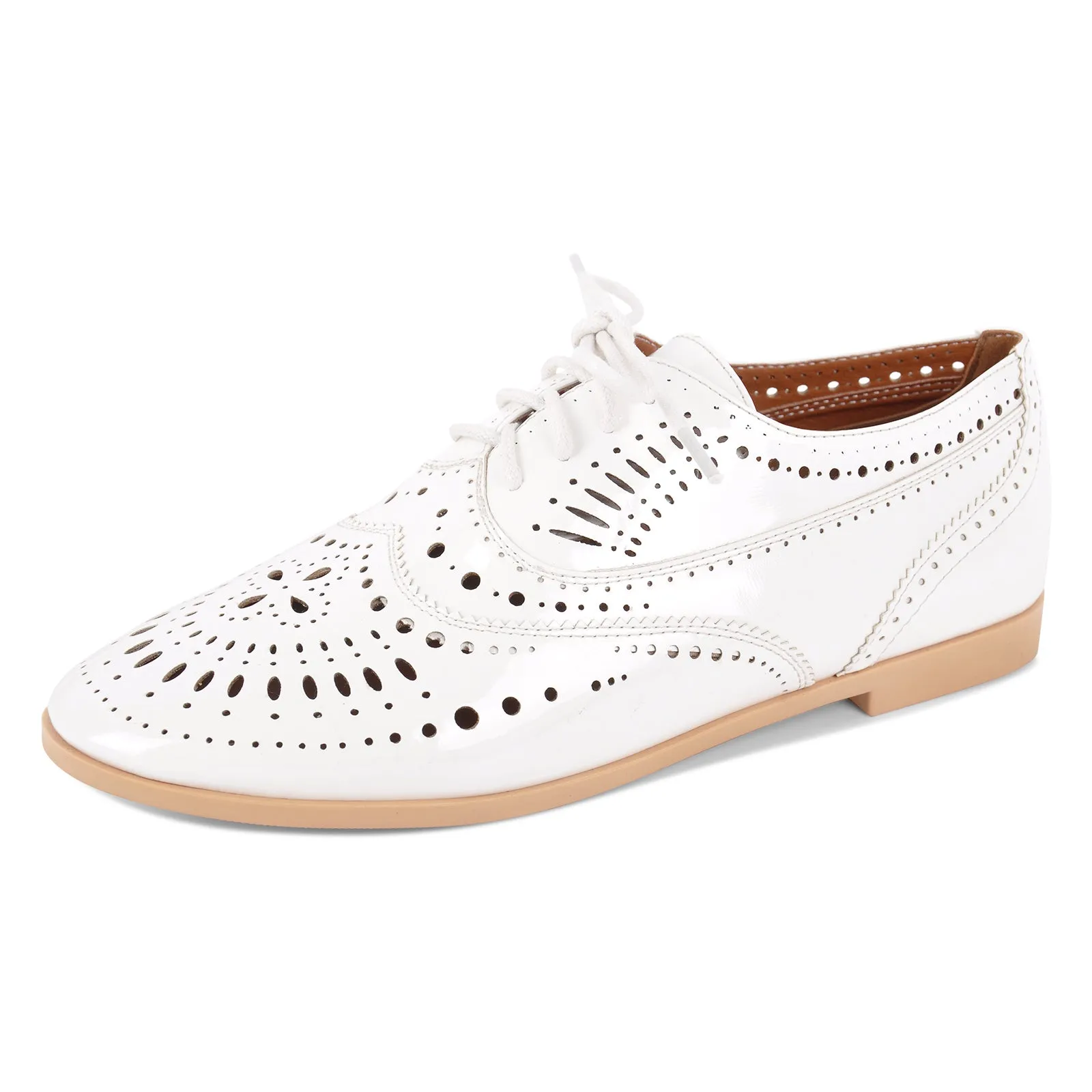 Round Toe Hollow Lace-up Oxford Flats sold by Onlymaker product image thumbnail 2