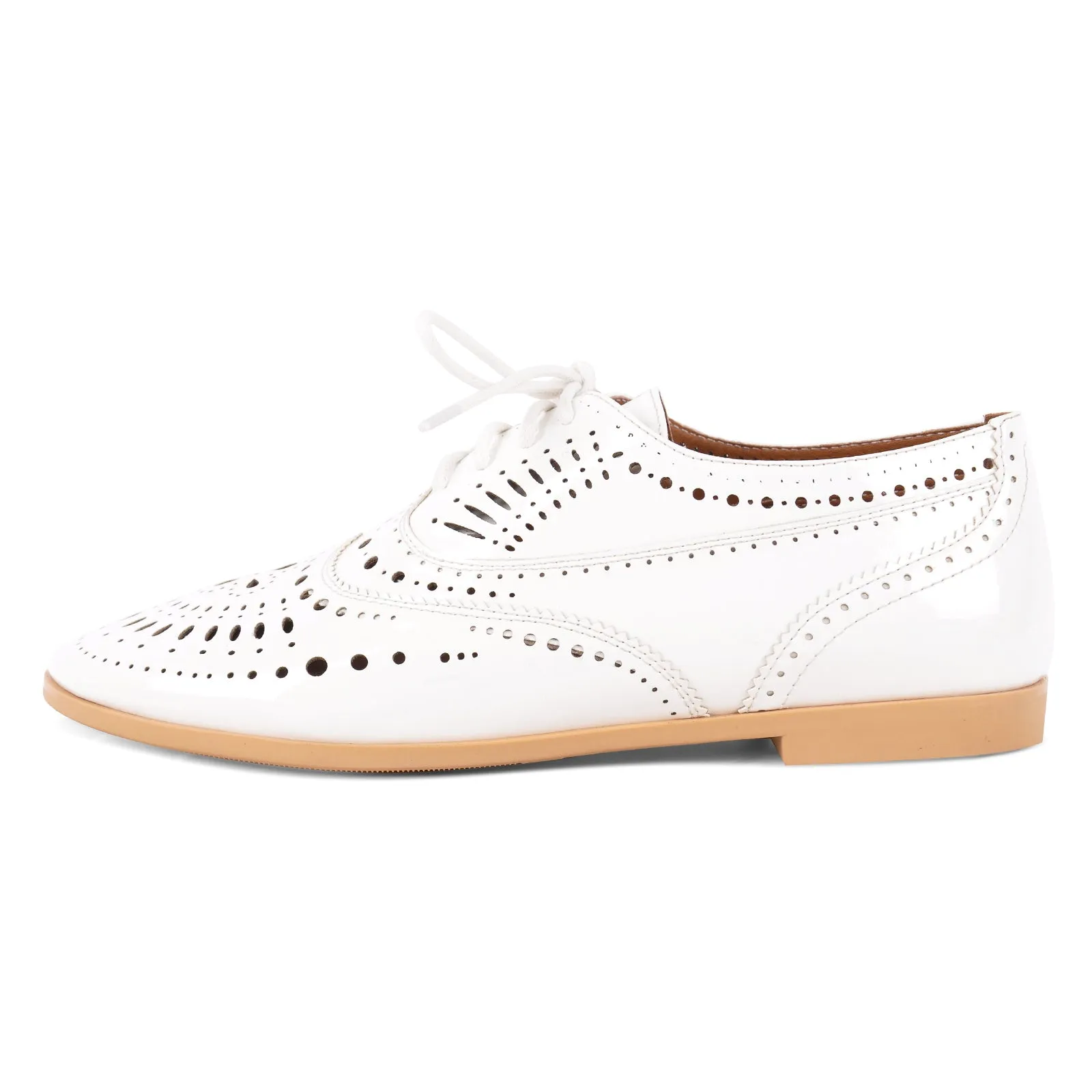 Round Toe Hollow Lace-up Oxford Flats sold by Onlymaker