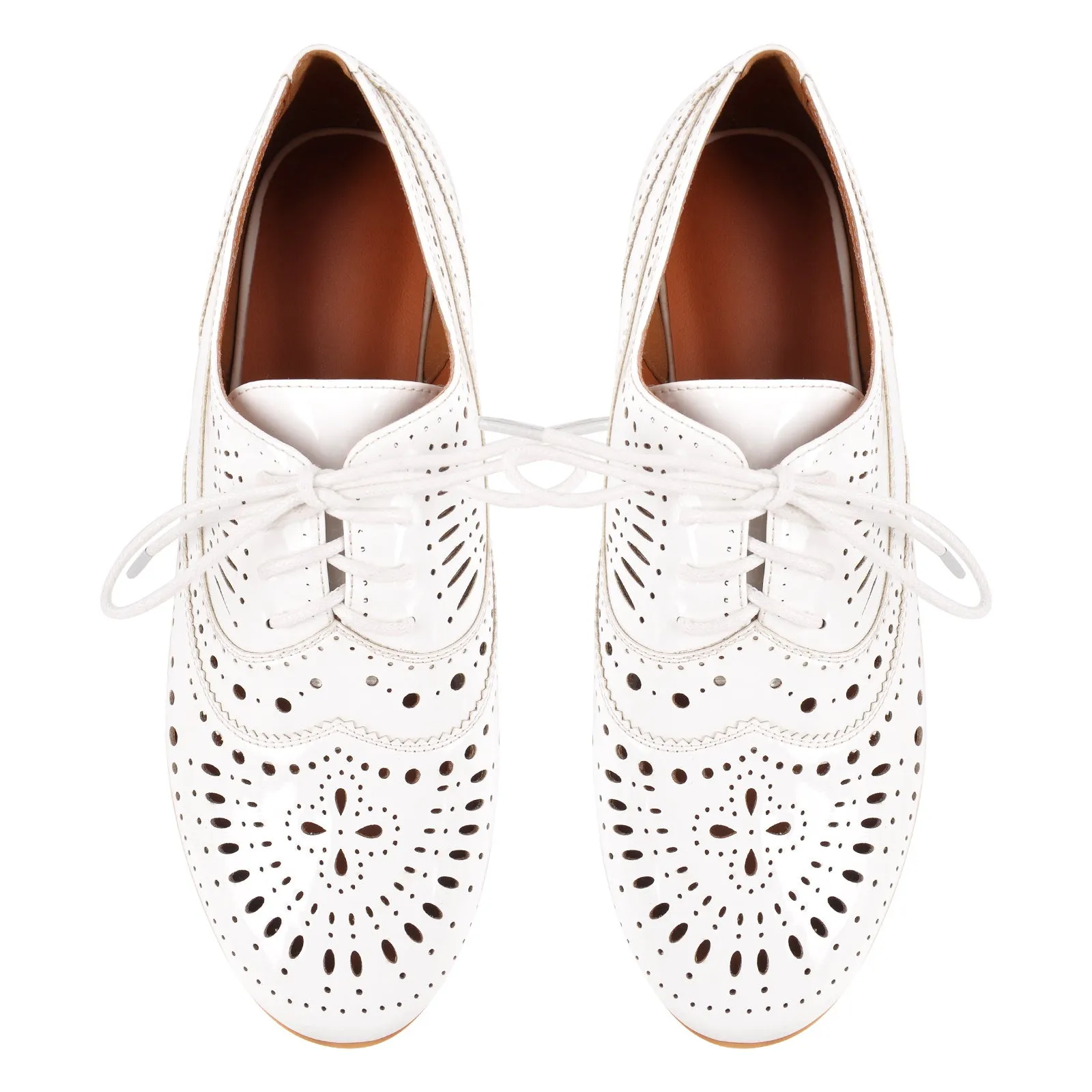 Round Toe Hollow Lace-up Oxford Flats sold by Onlymaker product image thumbnail 3