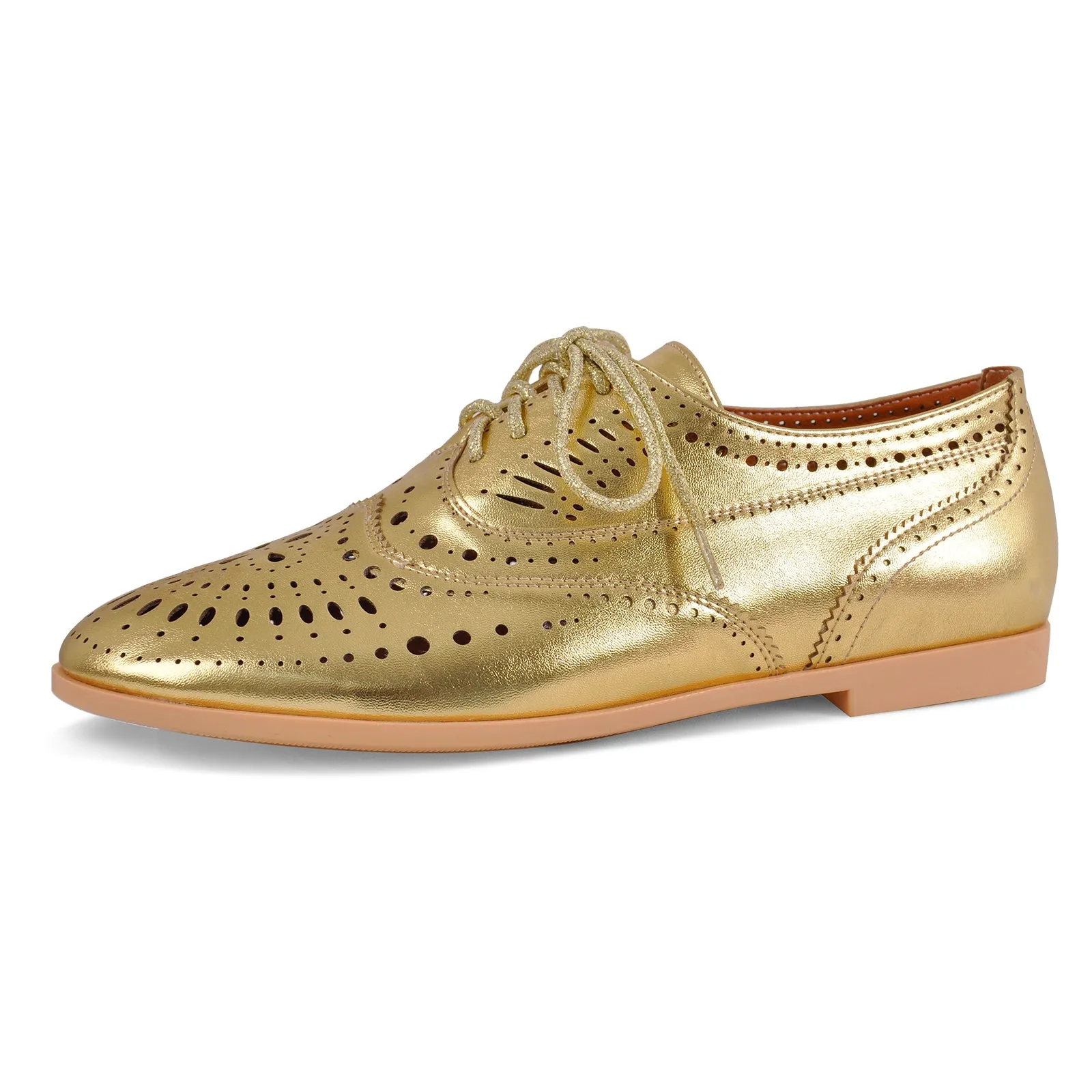 Round Toe Hollow Lace-up Oxford Flats sold by Onlymaker product image thumbnail 5