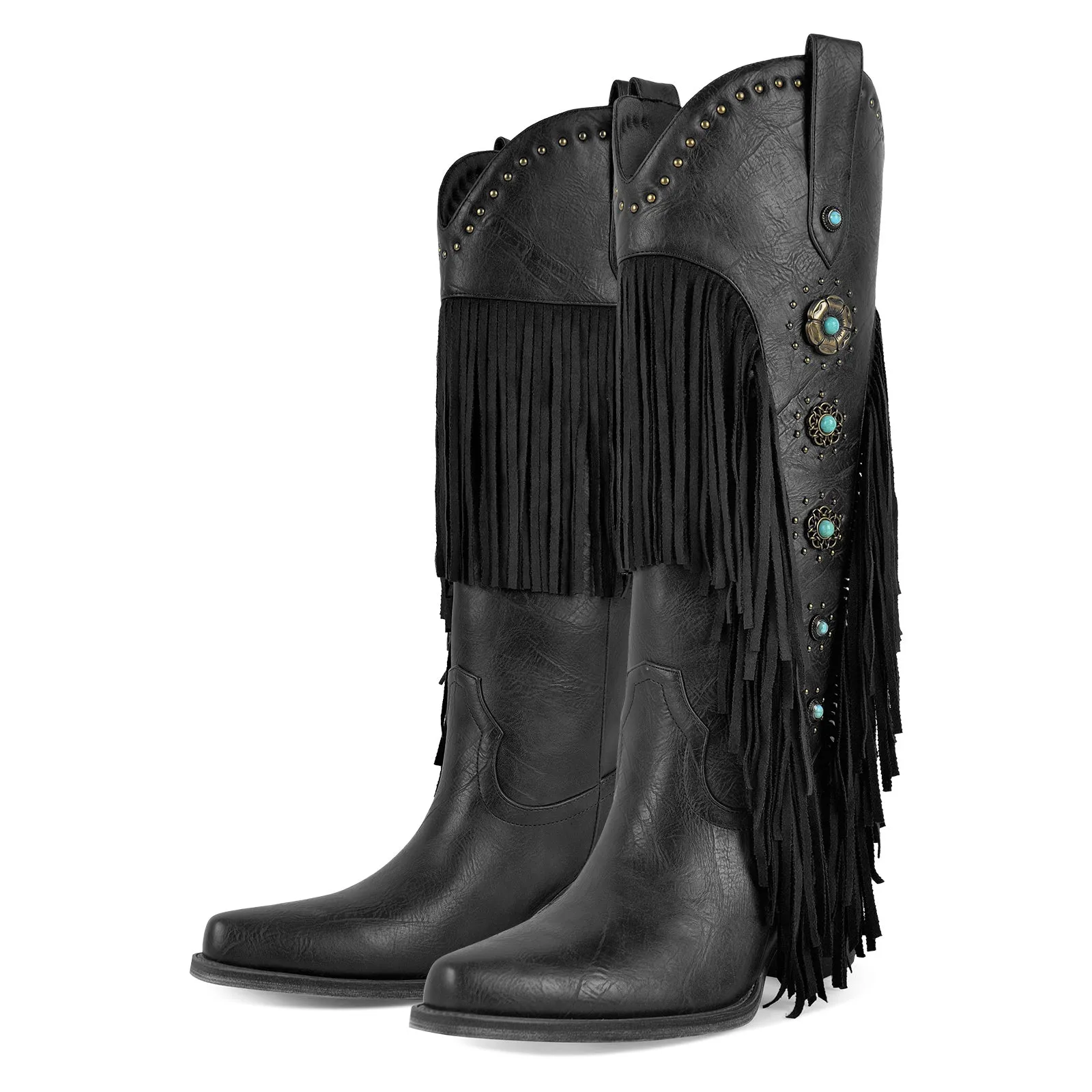 Fringe & Stud Western Boots sold by Onlymaker product image thumbnail 2