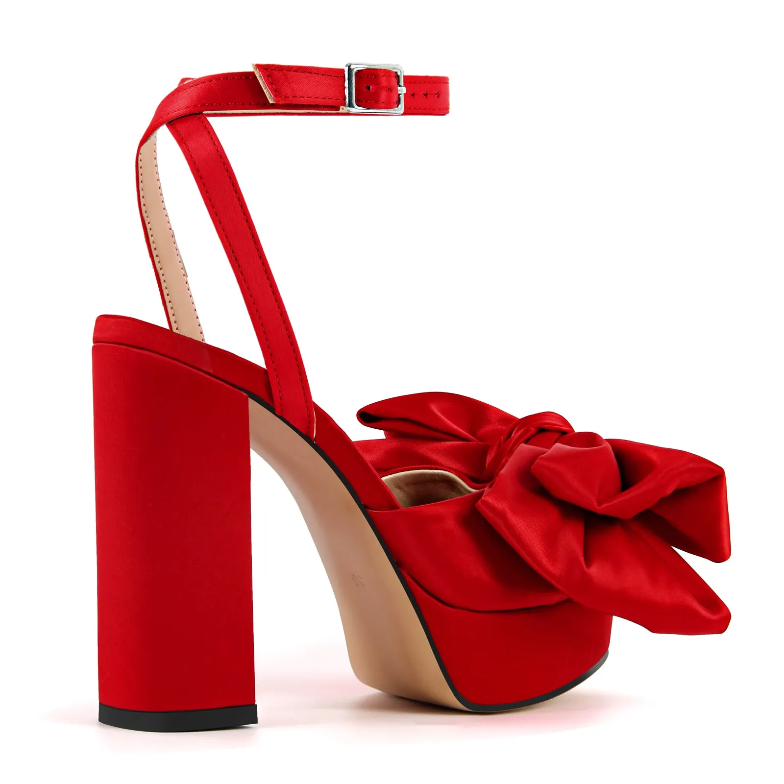 Bow Platform Ankle Strap Chunky Heel Sandals sold by Onlymaker product image thumbnail 4