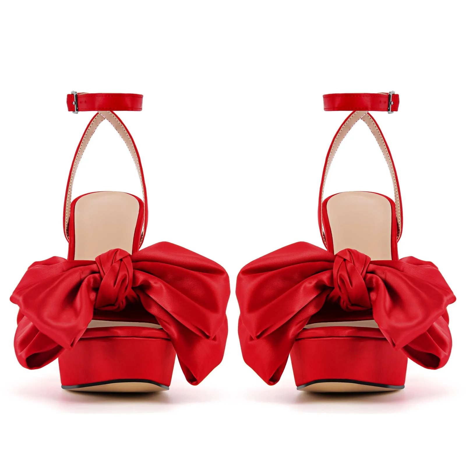 Bow Platform Ankle Strap Chunky Heel Sandals sold by Onlymaker product image thumbnail 3