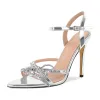 Rhinestone Bow Patent Leather Sandals sold by Onlymaker