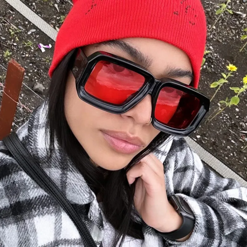 Square Shape Wide Rim Sunglasses made by Onlymaker