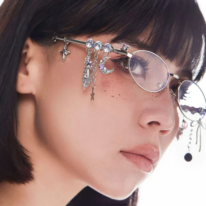 Chain Tassel Rhinestone Sunglasses made by Onlymaker