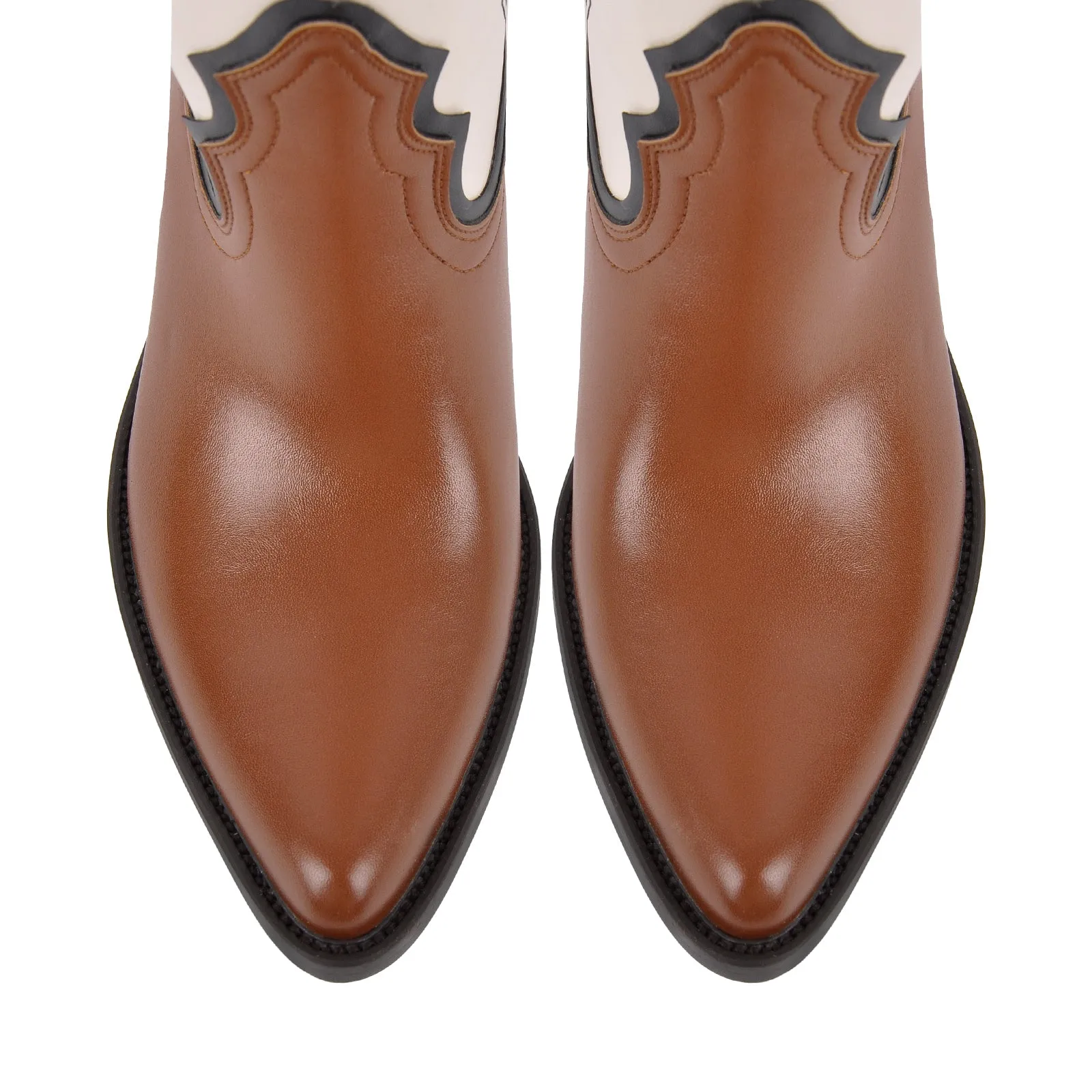 Rivet Embroidery Split Joint Knee High Western Boots sold by Onlymaker product image thumbnail 4