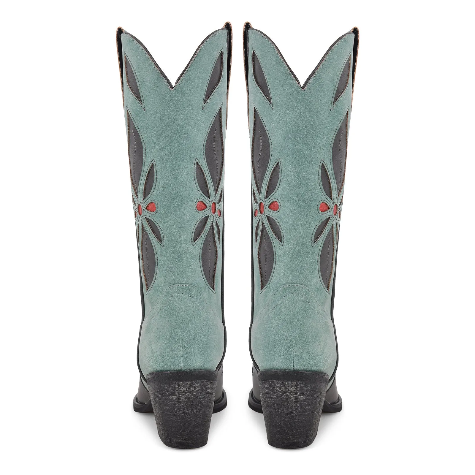 Embroidery Split Joint Mid-Calf Western Boots sold by Onlymaker product image thumbnail 3