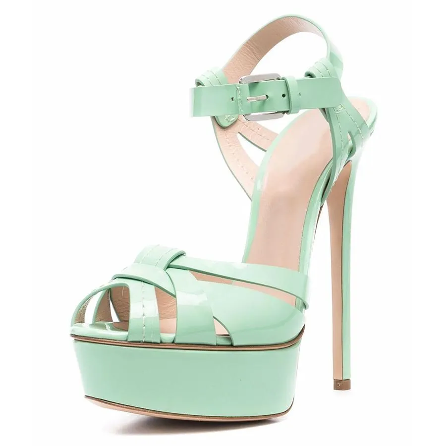 Peep Toe Platform Buckle Strap Sandals sold by Onlymaker product image thumbnail 2