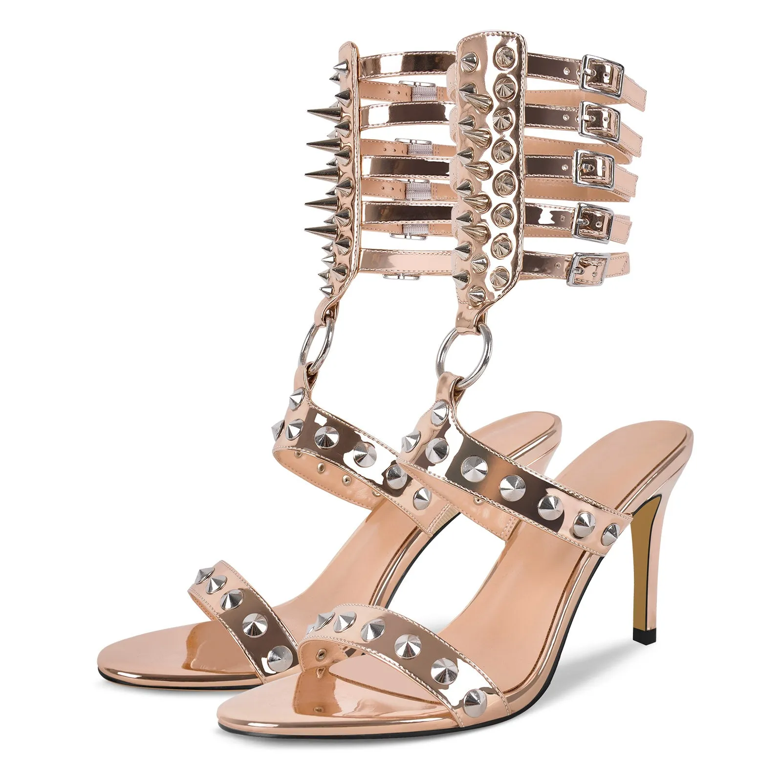 Round Toe Rivet Multi Buckle Straps Sandals sold by Onlymaker product image thumbnail 2