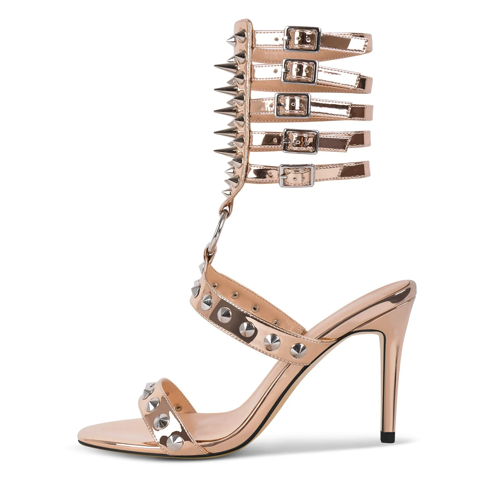 Round Toe Rivet Multi Buckle Straps Sandals sold by Onlymaker