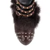 Platform Fur Rivet Buckle Thigh High Boots sold by Onlymaker