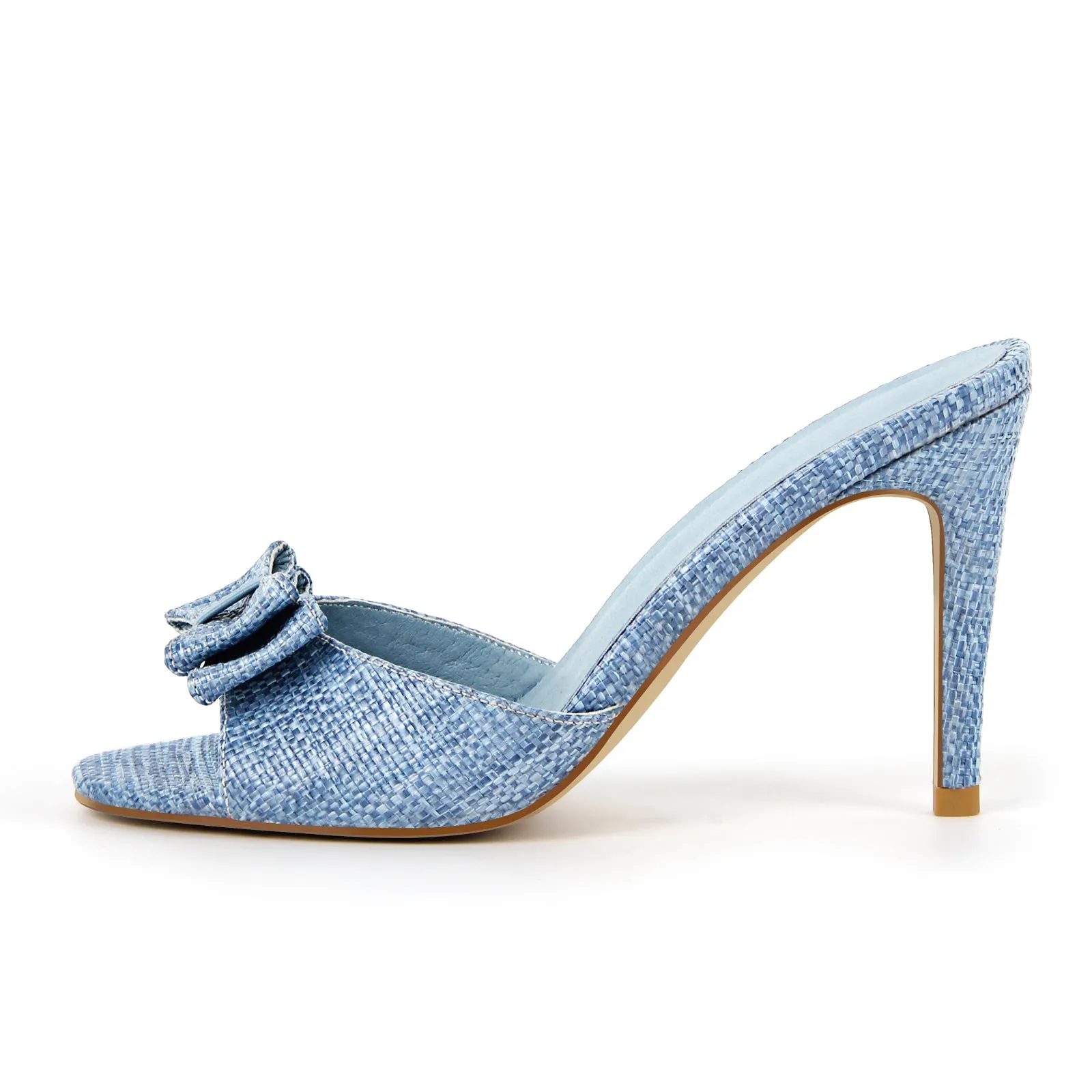 Round Toe Bow Woven Sandals Mules sold by Onlymaker