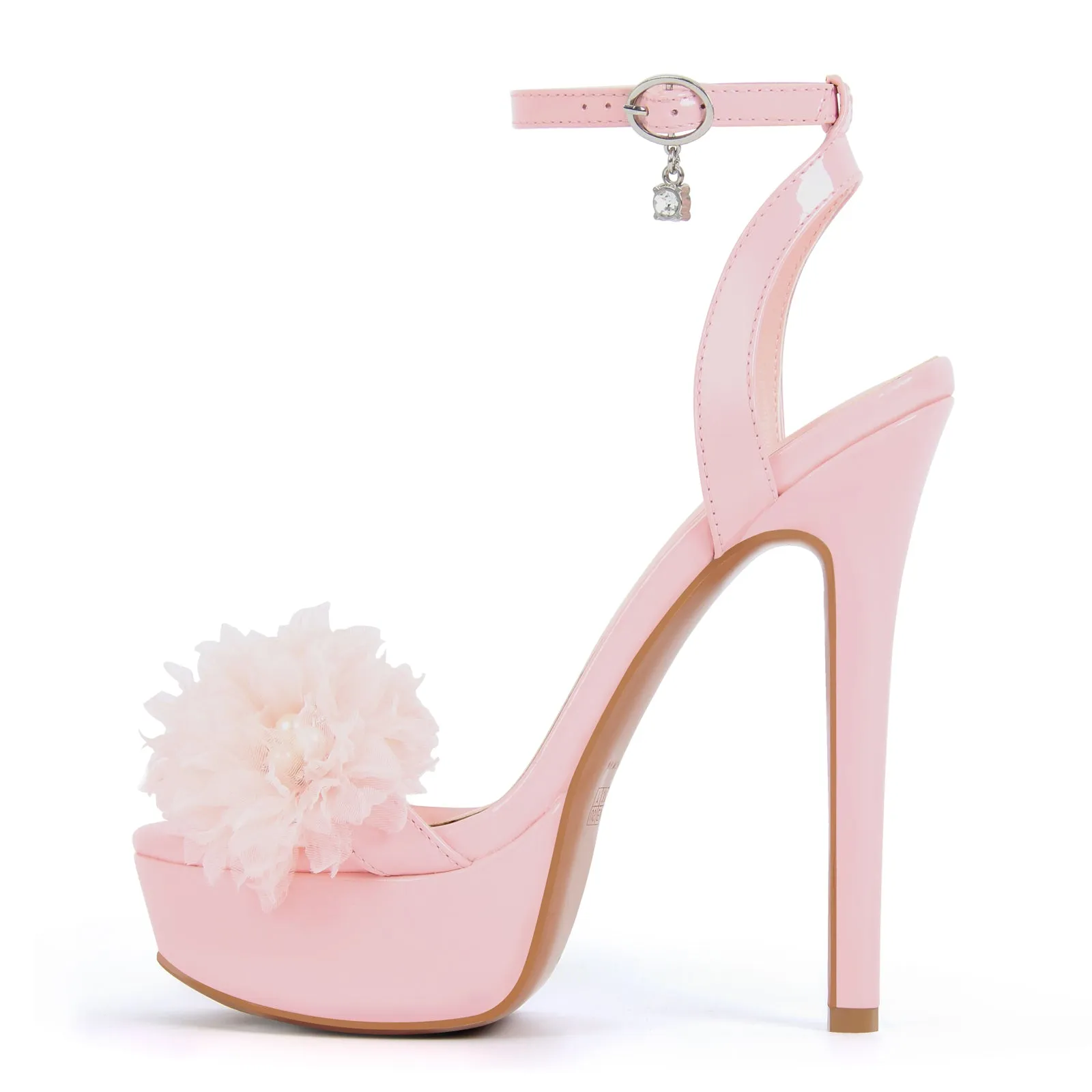 Platform Flower Rhinestone Ankle Strap Sandals sold by Onlymaker