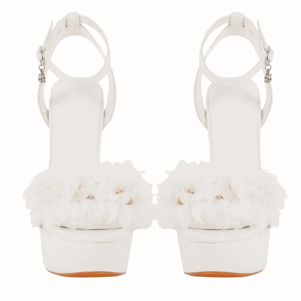 Platform Flower Rhinestone Ankle Strap Sandals sold by Onlymaker product image thumbnail 5