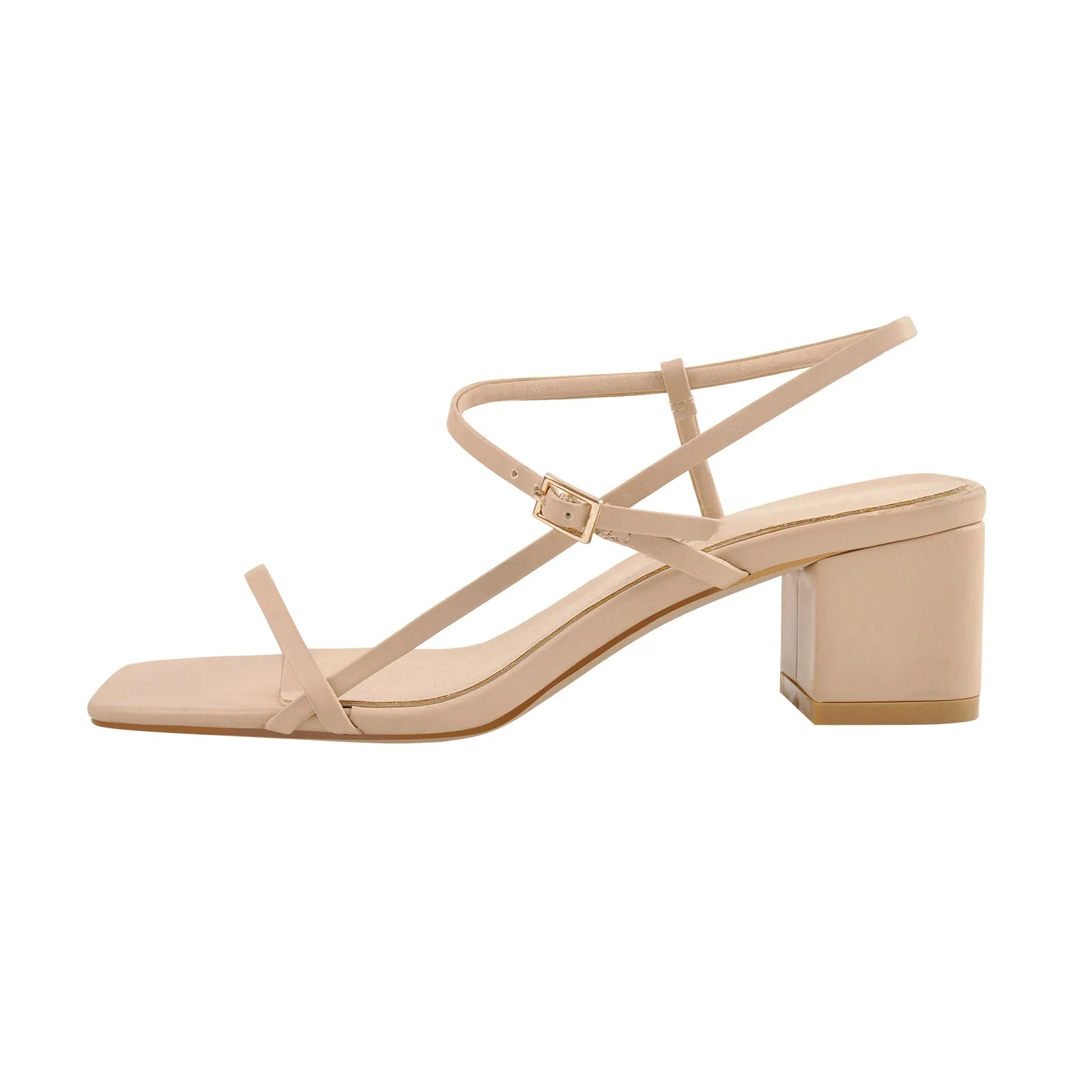 Buckle Strap Square Toe Chunky Heel Sandals sold by Onlymaker product image thumbnail 3