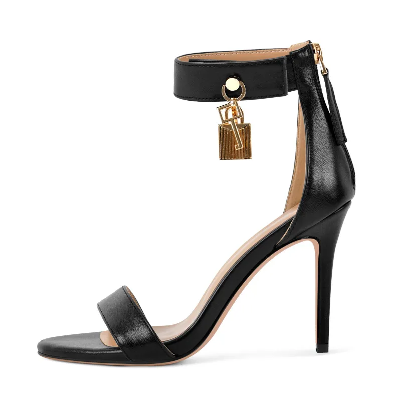 Round Toe Ankle Strap Back Zipper Sandals sold by Onlymaker