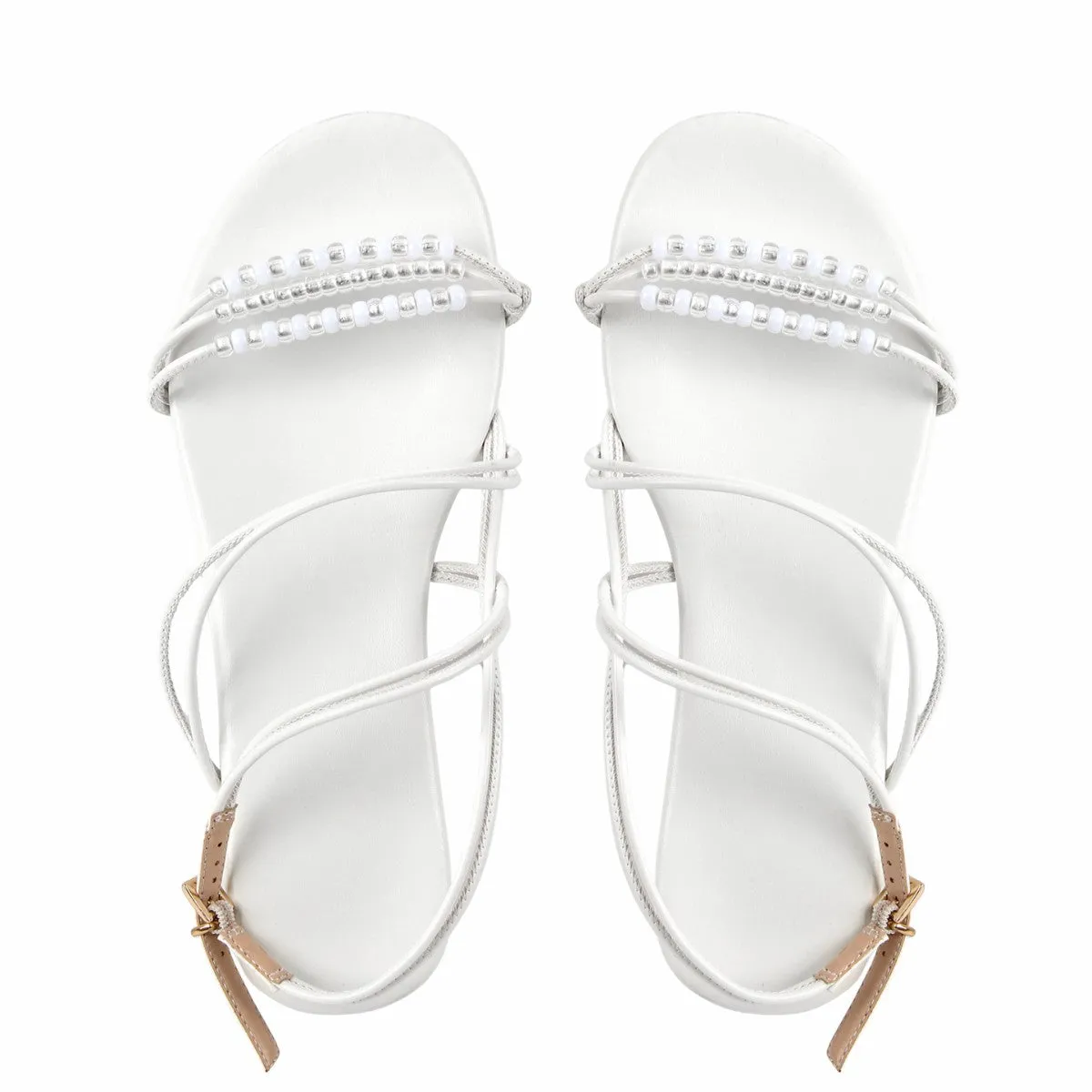 Beaded Buckle Strap Flats sold by Onlymaker product image thumbnail 3