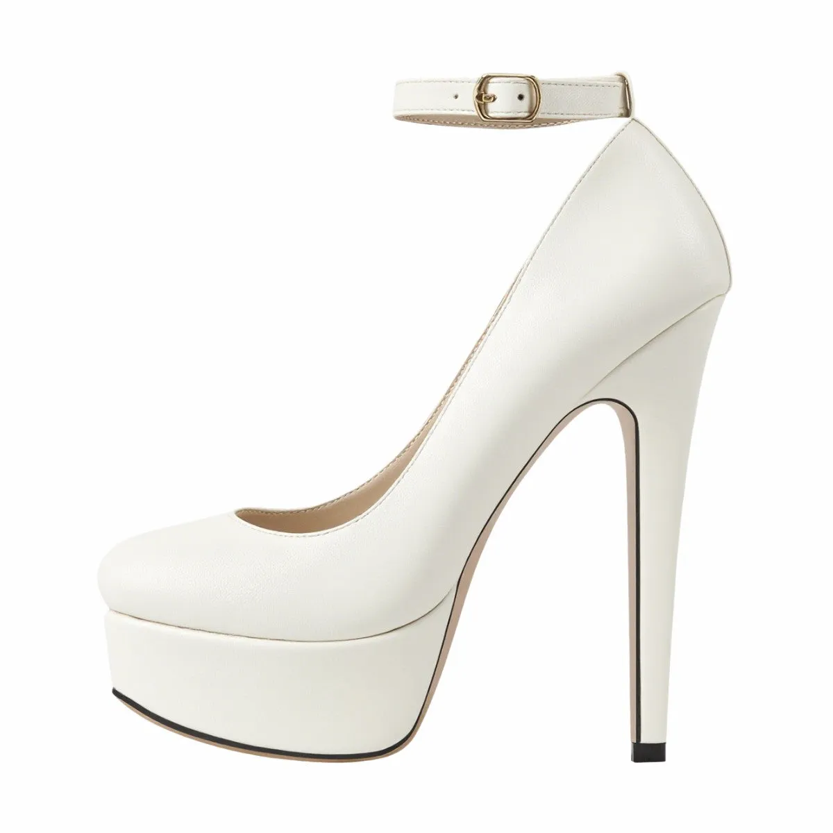 Round Toe Platform Ankle Strap High Heels sold by Onlymaker product image thumbnail 2