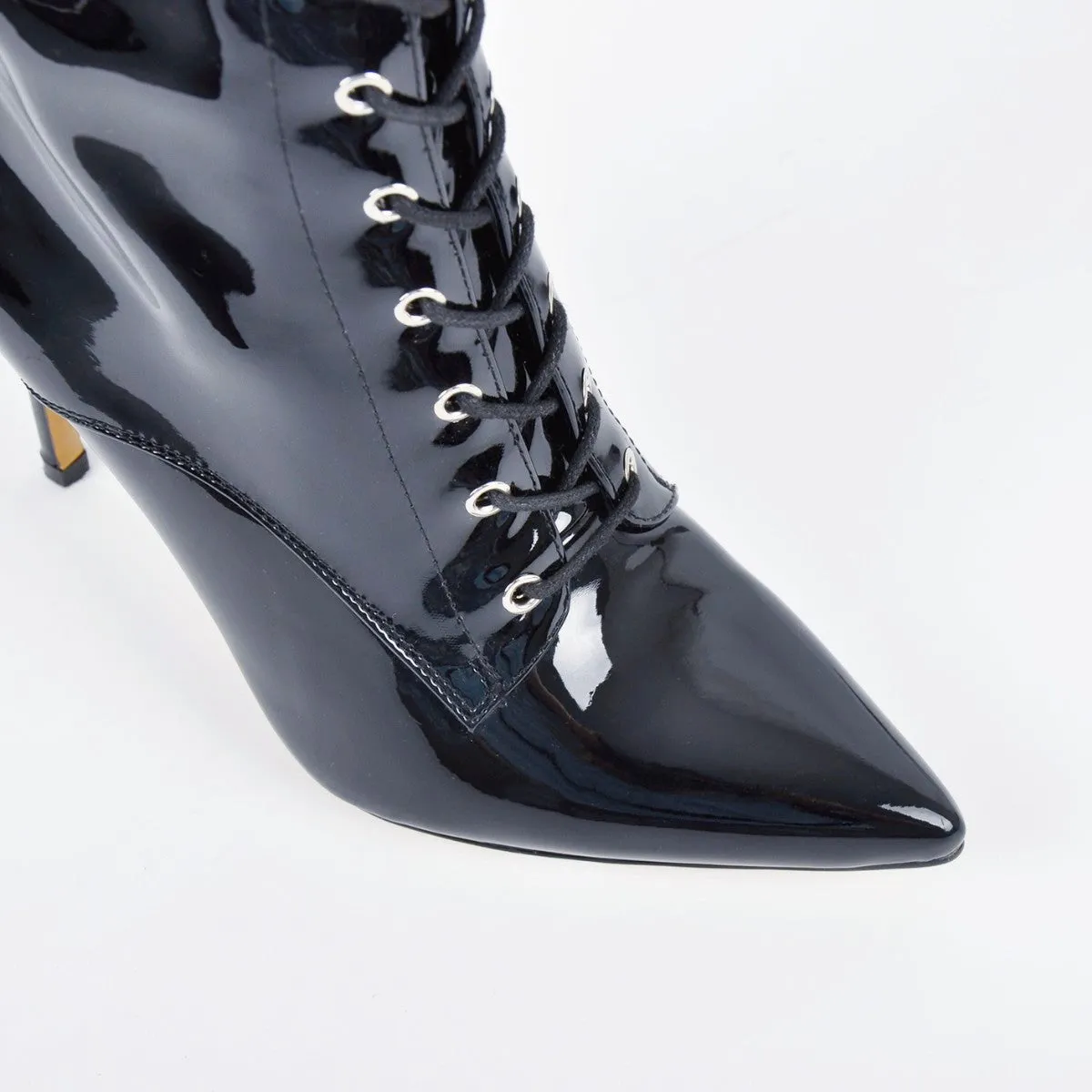 Pointed Toe Buckle Strap Lace-up Thigh High Boots sold by Onlymaker product image thumbnail 4