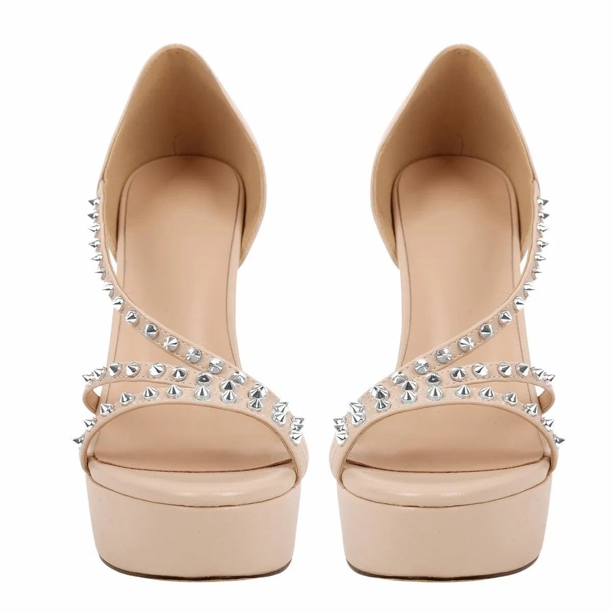 Round Toe Platform Rivet Slip On Sandals sold by Onlymaker product image thumbnail 2