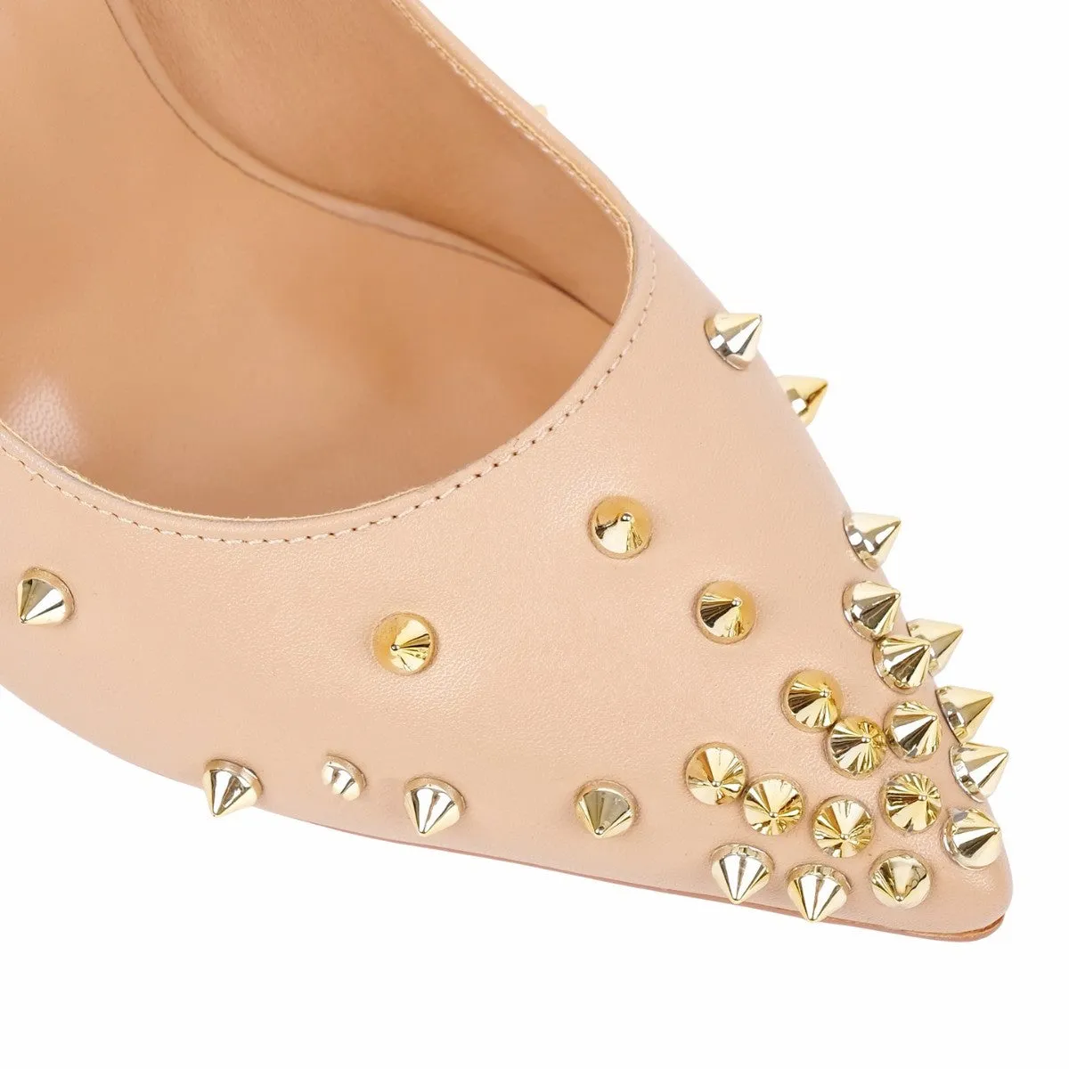 Rivet Pointed Toe Slip On High Heels sold by Onlymaker product image thumbnail 3