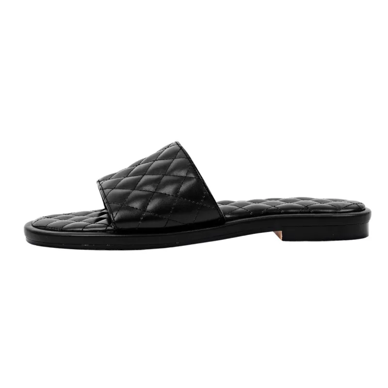 Round Toe Quilted Sandals Flats sold by Onlymaker